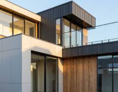 Completed modern wall cladding