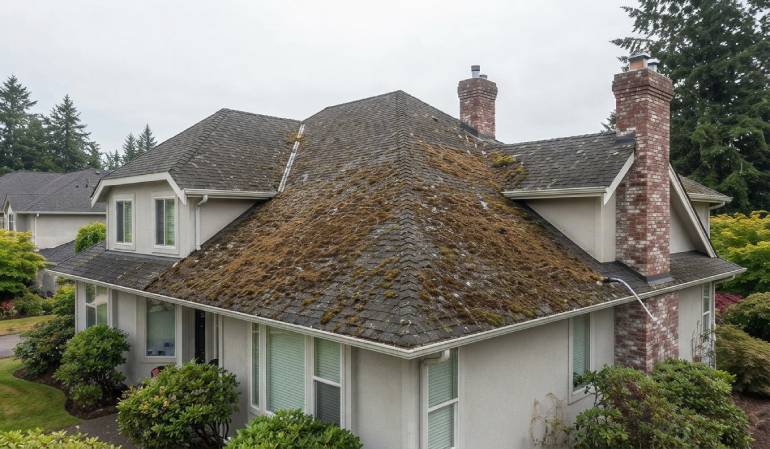 Moss and Lichen Roof Treatment